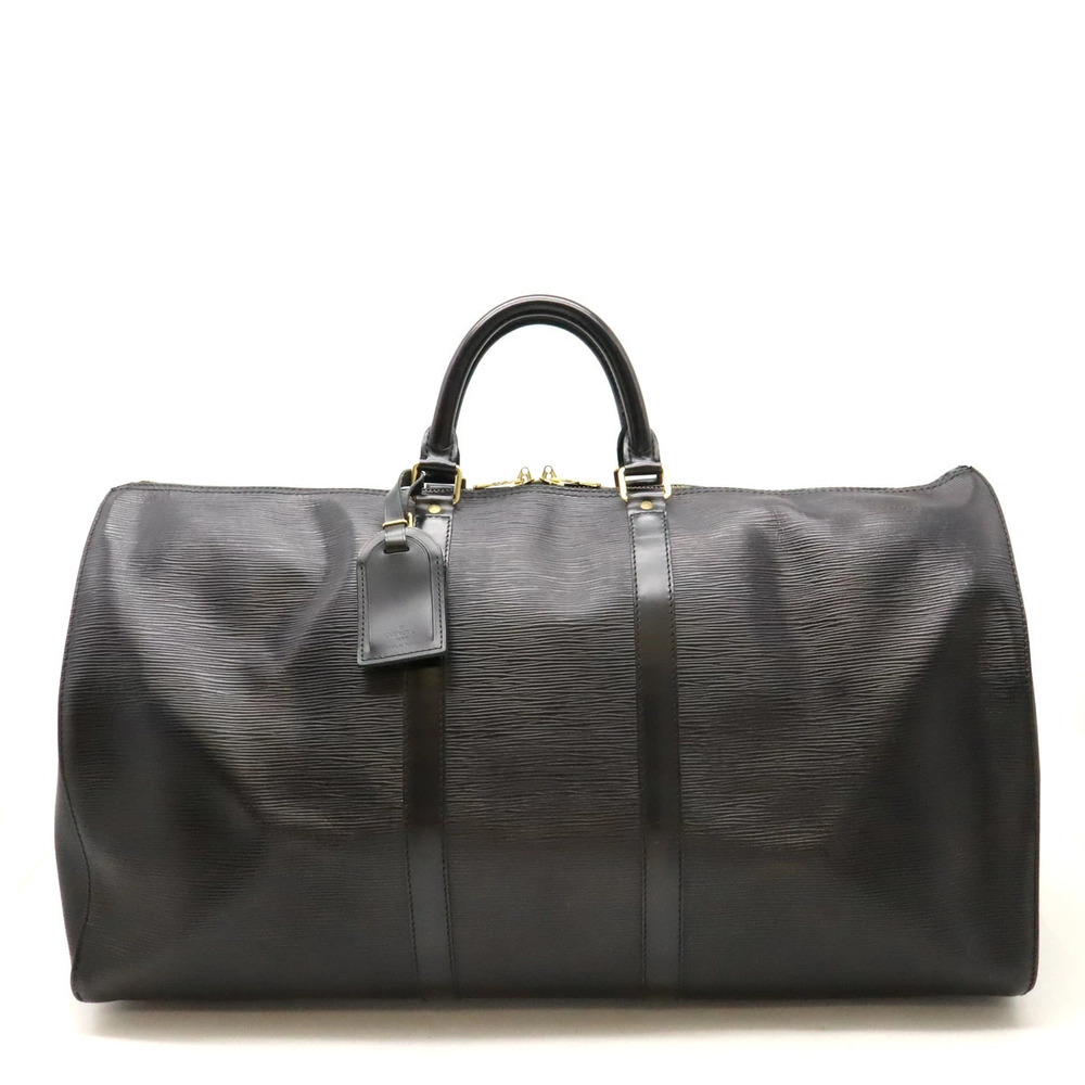 LOUIS VUITTON Epi Keepall Boston Bag Travel Noir Black